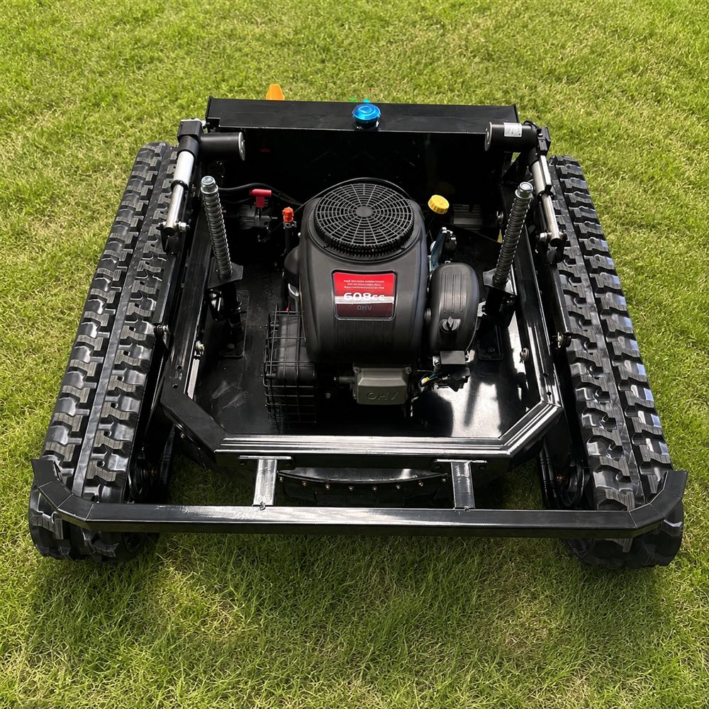 Tracked remote mower engine and chassis view for SH-800DL