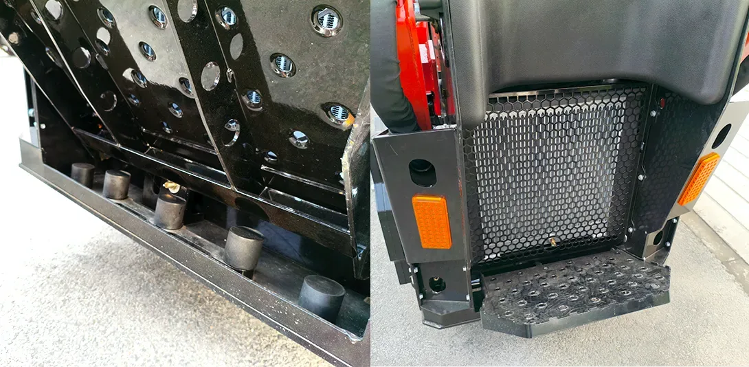 V1000 service door and ventilation mesh detail