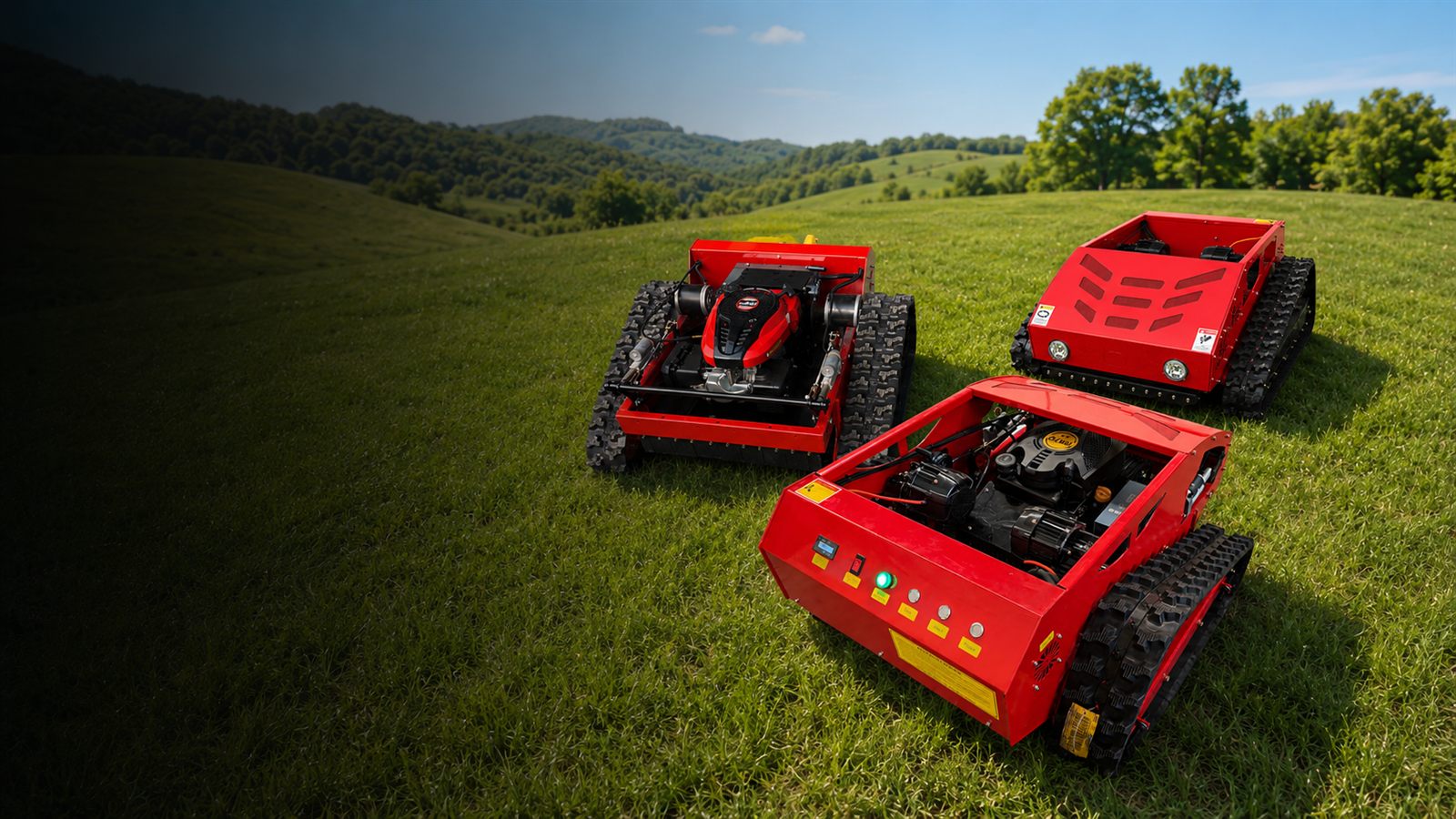 KORVA remote control flail mower series working scene