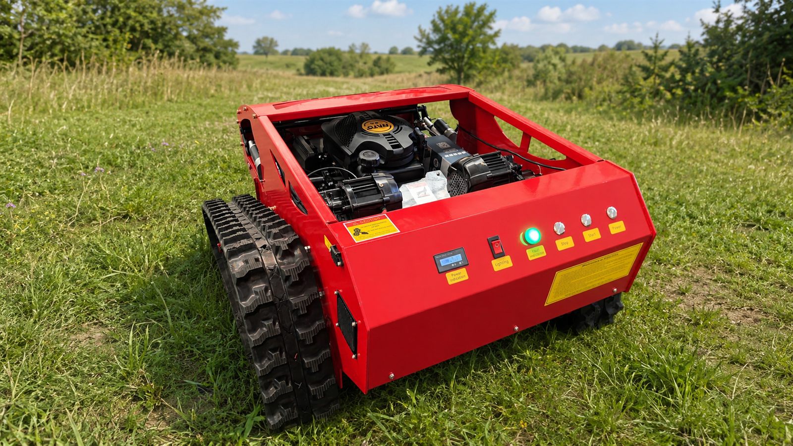 KORVA SH-1000B wide cutting remote control flail mower for large area mowing