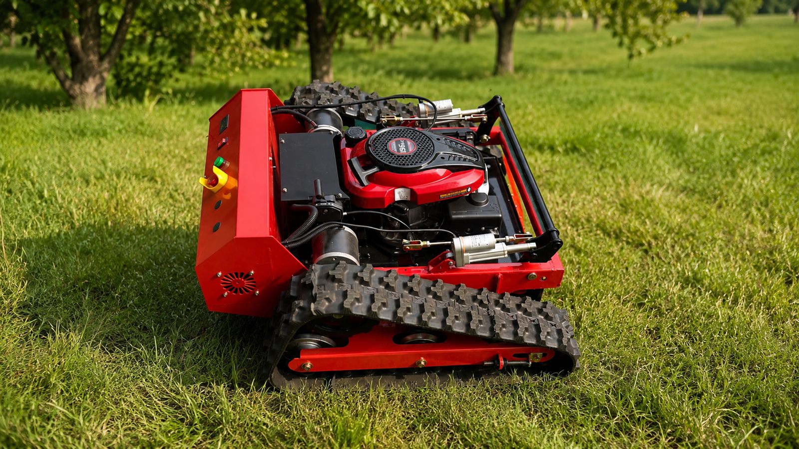 KORVA SH-550J tracked remote mower engine area