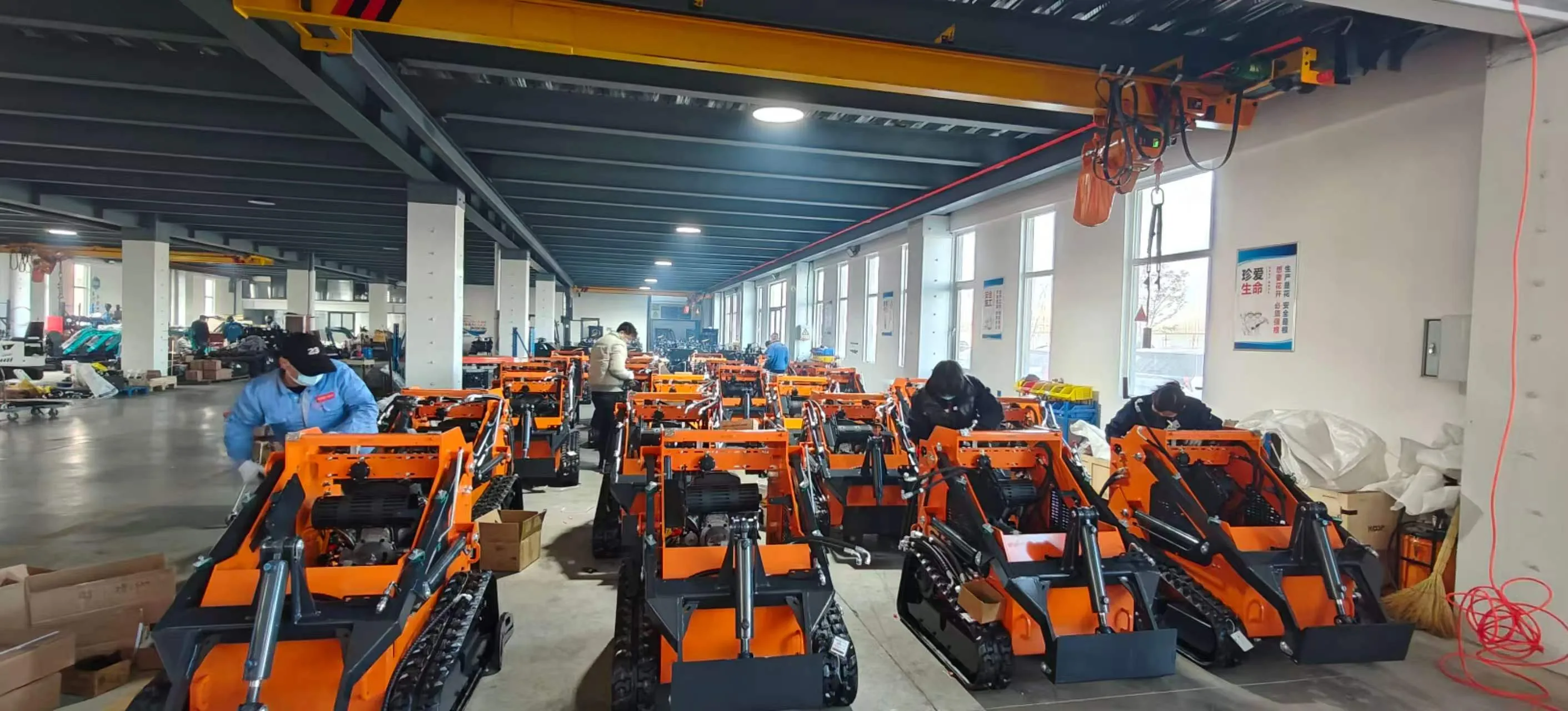 KORVA skid steer loader ready for overseas delivery after packing