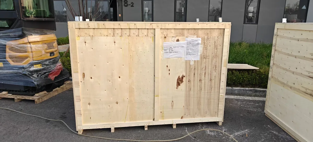 KORVA S460 wheel mini skid steer loader export wooden packing for overseas shipment