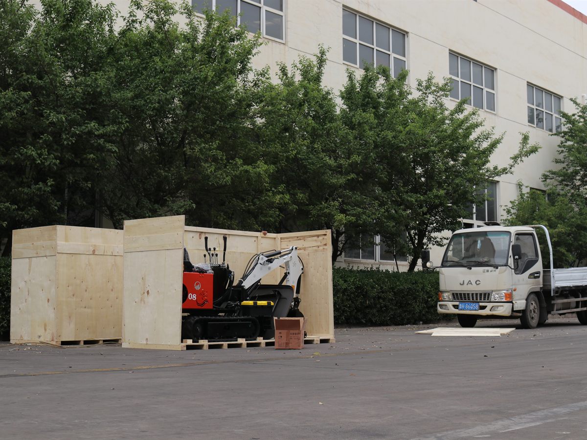 KORVA GW25 mini excavator export wooden packing for overseas shipment