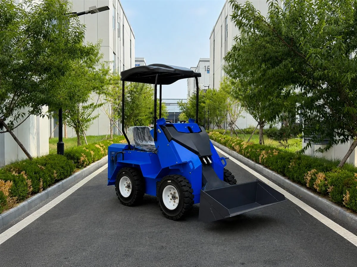 Blue customized KORVA S490 ride-on wheel mini skid steer loader for mixed construction sites