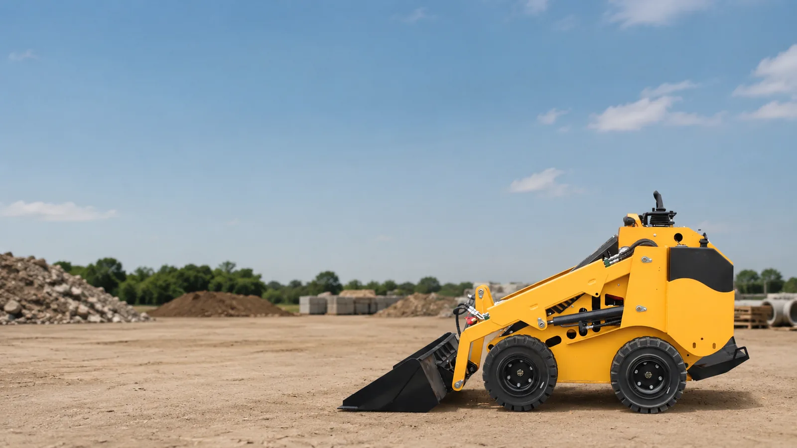 KORVA S750 wheel mini skid steer loader with bucket