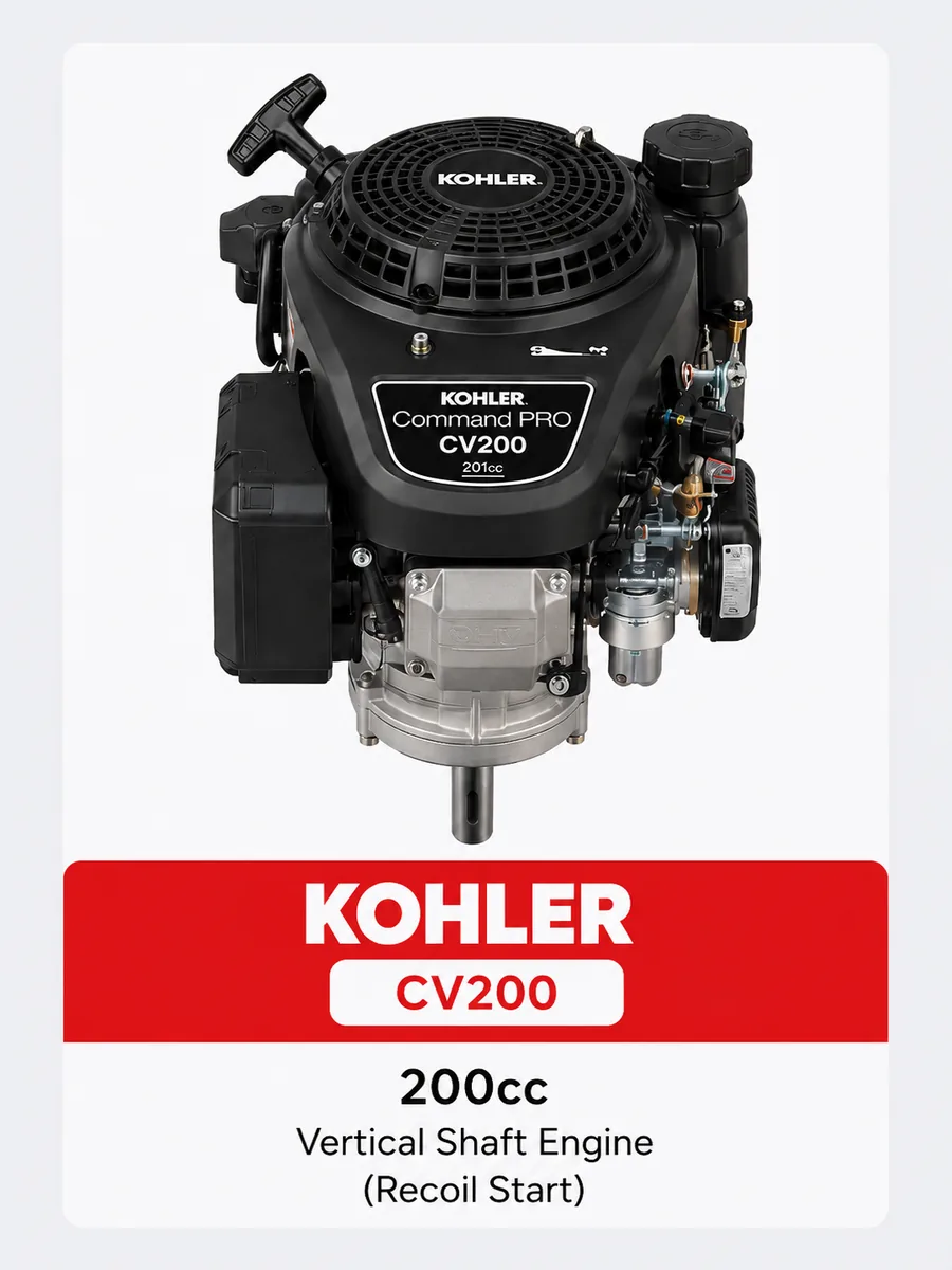 KOHLER CV200 200cc vertical shaft engine with recoil start