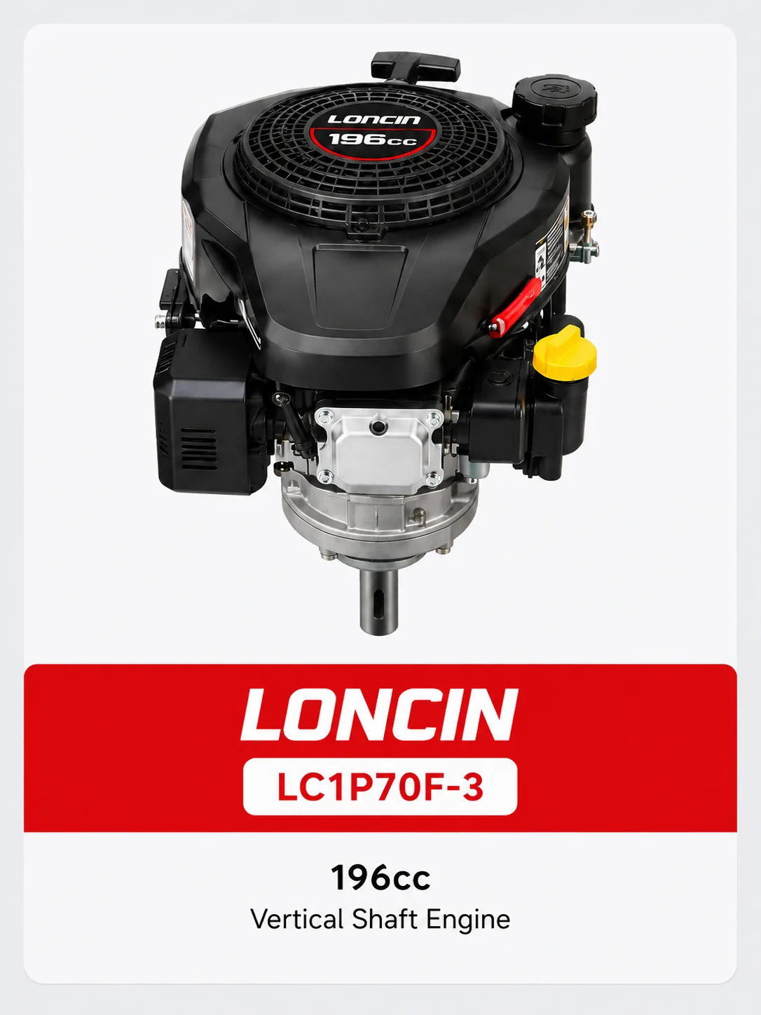 LONCIN LC1P70F-3 196cc vertical shaft engine