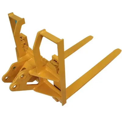 Pallet fork attachment for mini excavator lifting and handling