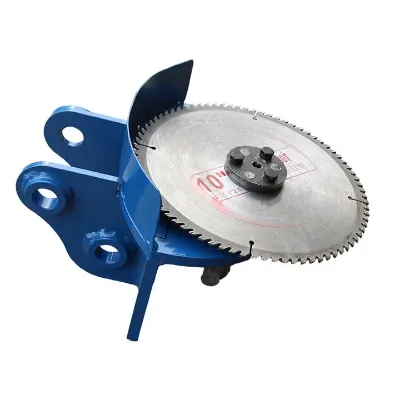 Cutting attachment for compact mini excavator material cutting