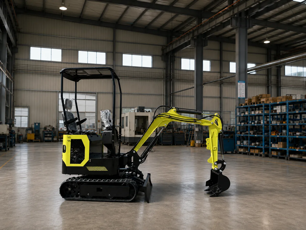 KORVA T10-PRO lithium battery mini excavator left side view