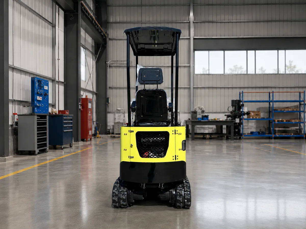 KORVA T10-PRO lithium battery mini excavator rear view