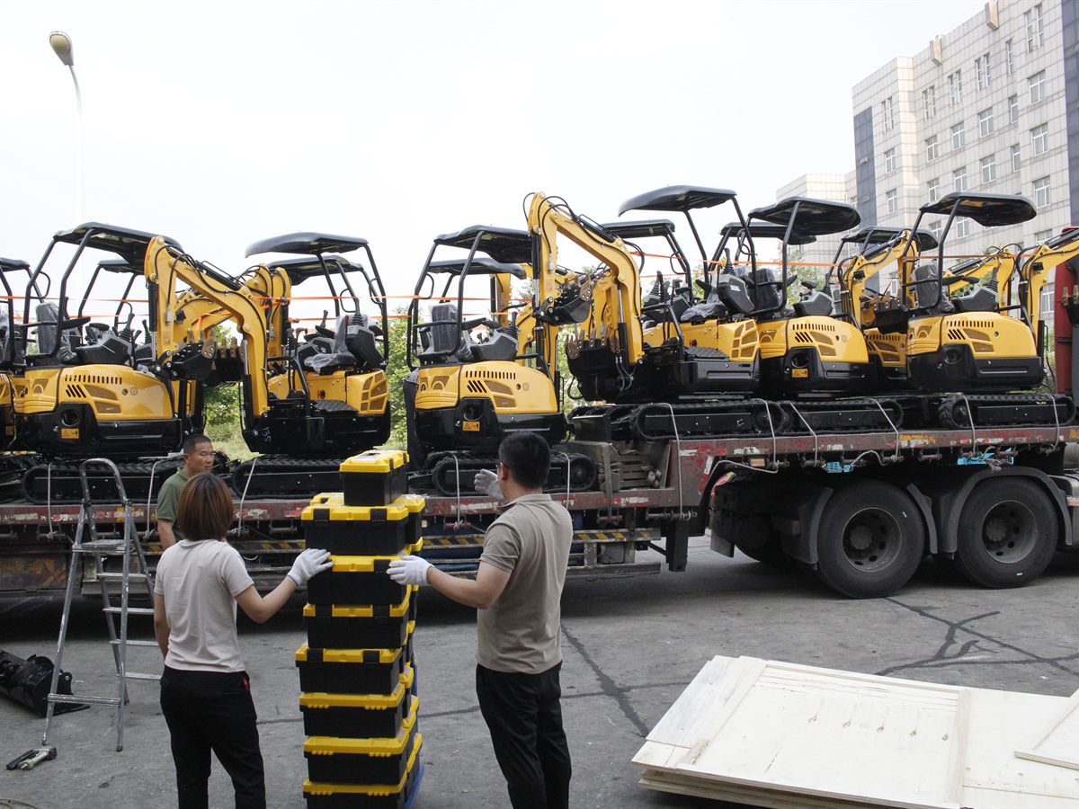 KORVA T12 mini excavator ready for overseas delivery after packing