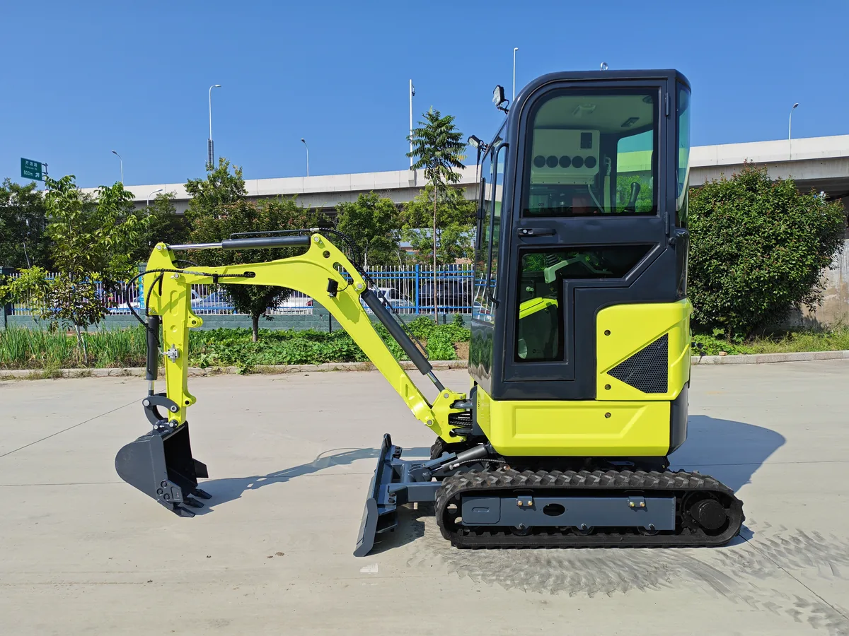 KORVA T20 compact crawler mini excavator with bucket for trenching work
