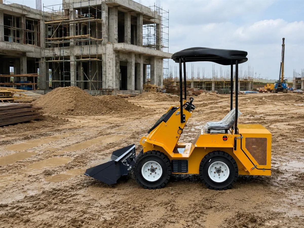 KORVA S490 wheel ride-on mini skid steer loader comparison view
