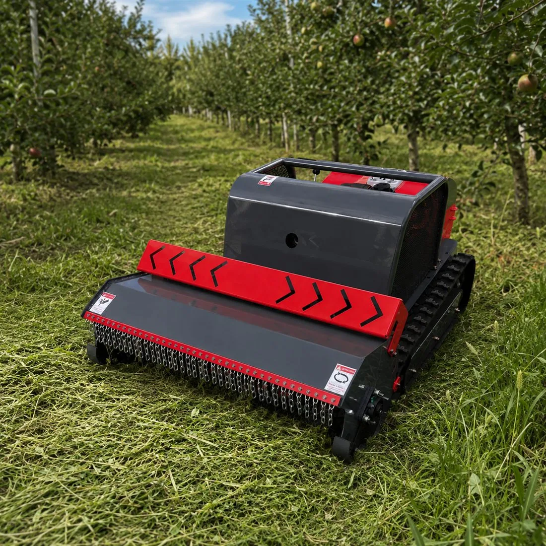 Red OEM SH-LB remote control flail mower with custom color option for orchard grass cutting
