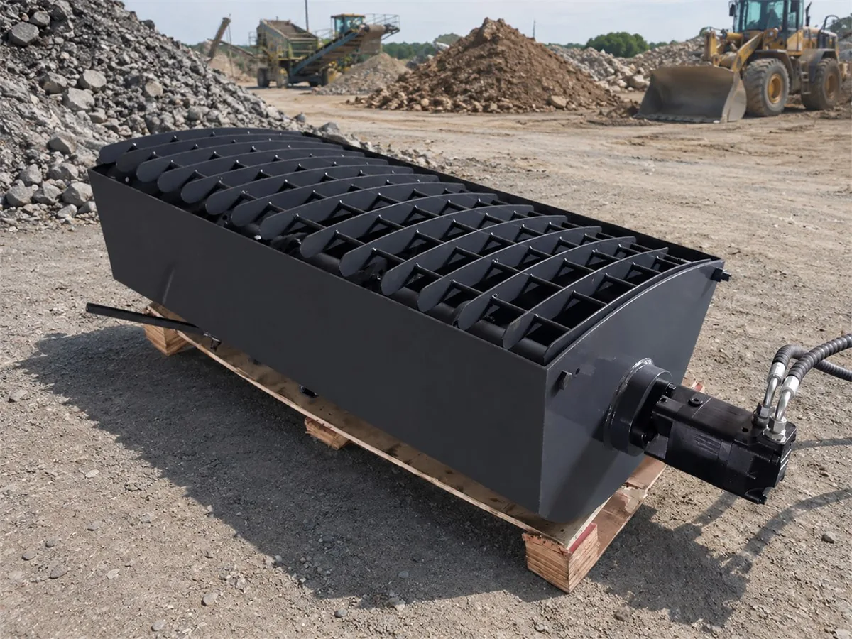 Mini skid steer concrete mixer bucket for mixing concrete on small jobsites