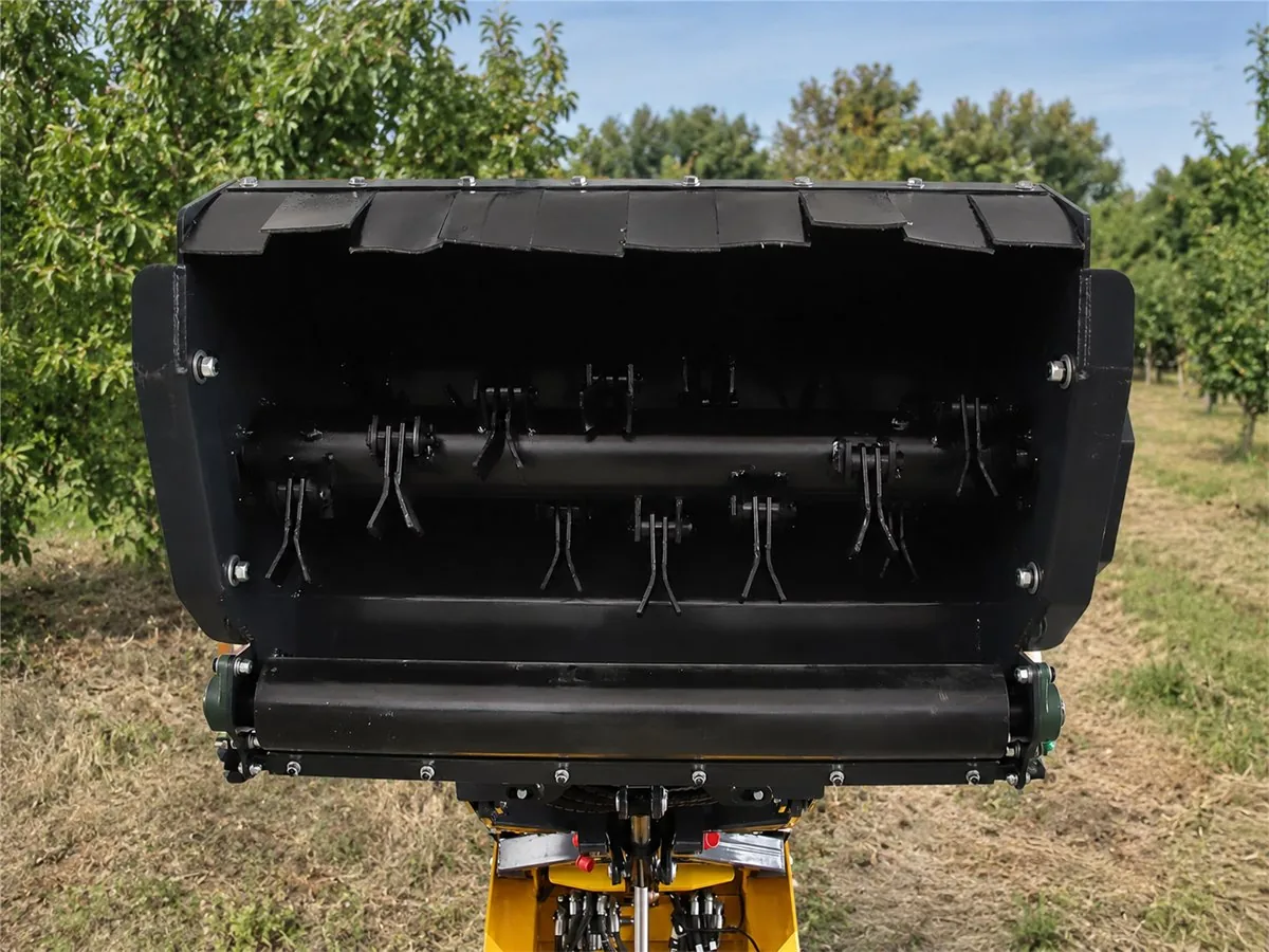 Mini skid steer flail mower attachment for grass and vegetation control