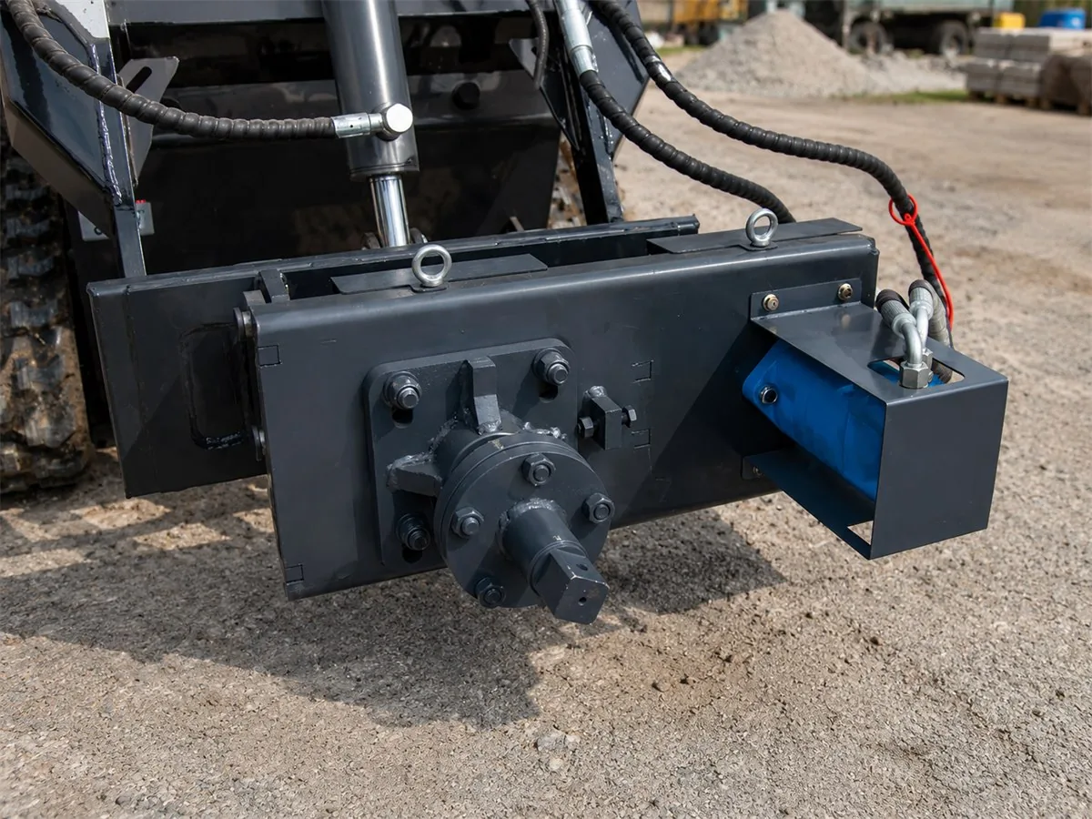 Mini skid steer hydraulic attachment drive unit for powered tools